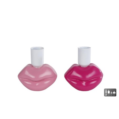 Kandelaar Lips polystone 7x6x7,8cm