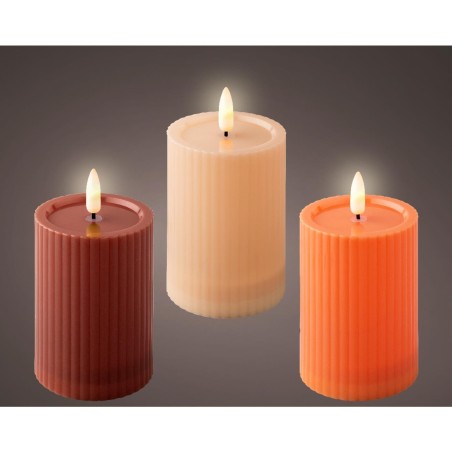 Solar kaars kunststof Ø7.5cmx10cm
