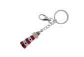 Sleutelhanger vuurtoren bling metaal 5cm