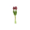 Kunstboeket tulpen paars 12x12x29cm