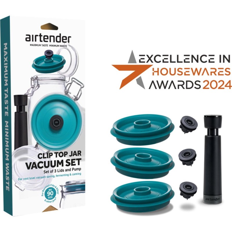 Airtender Vacuümdeksels 90mm 3x + pomp