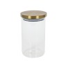 Voorraadpot glas met goud deksel 900ml