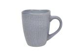 Koffiemok woven textiel grijs 340ml