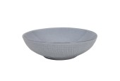 Diep bord woven textiel grijs Ø18x5,5cm