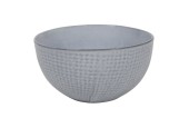 Schaal woven textiel grijs Ø15x7,5cm