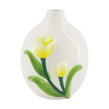 Vaas keramiek met tulp H17,4cm