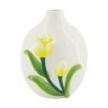 Vaas keramiek met tulp H17,4cm