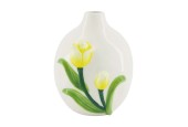 Vaas keramiek met tulp H17,4cm