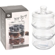 Voorraadpot glas Ø12,5xh22cm