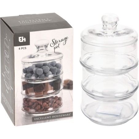 Voorraadpot glas Ø12,5xh22cm