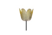 Waxinelichthouder tulp geel Ø8,5cm