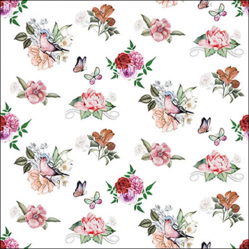 Ambiente Servetten Charlotte white 33cm