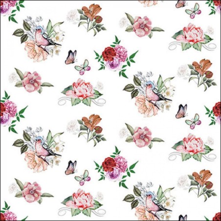 Ambiente Servetten Charlotte white 33cm