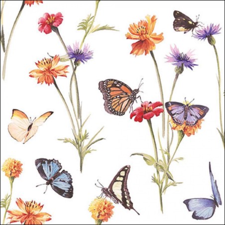 Ambiente Servetten Butterfly garden 33cm