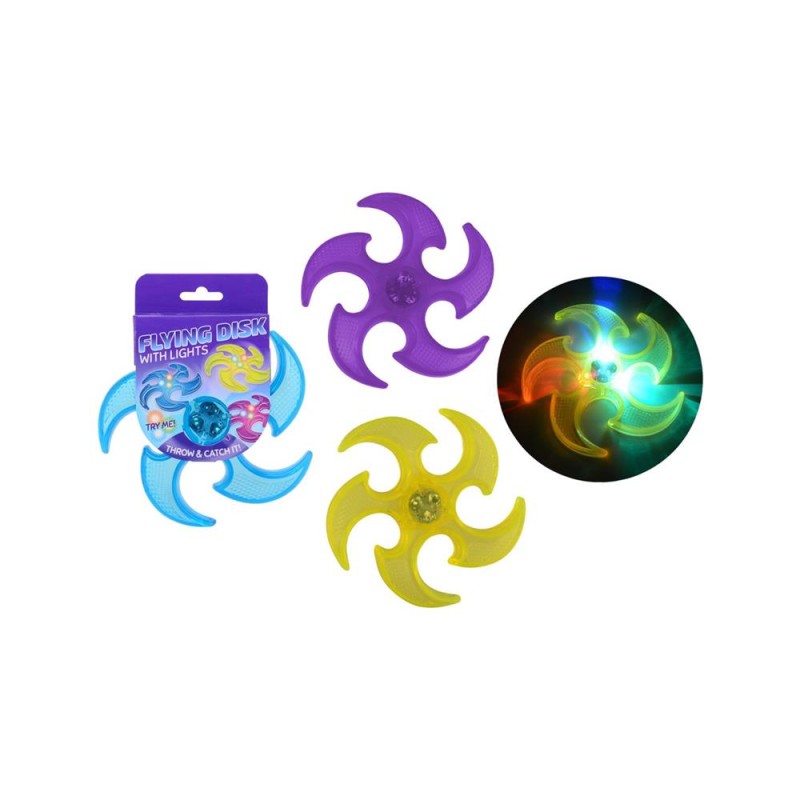 John Toy Flying frisbee met licht Ø15cm (incl. 3x LR41 AG3 batterij)