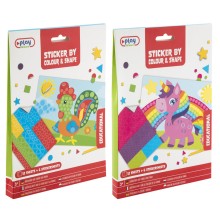 Moxy Stickeren op kleur en vorm, 12 vel