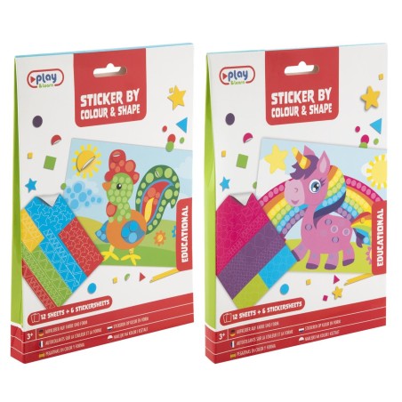 Moxy Stickeren op kleur en vorm, 12 vel