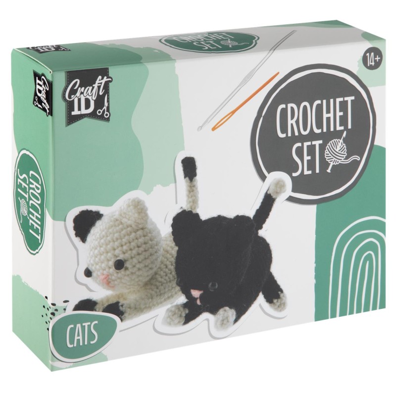 Craft ID Haakpakket katten 13x6.5x10.5cm Craft ID Haakpakket katten 13x6.5x10.5cm