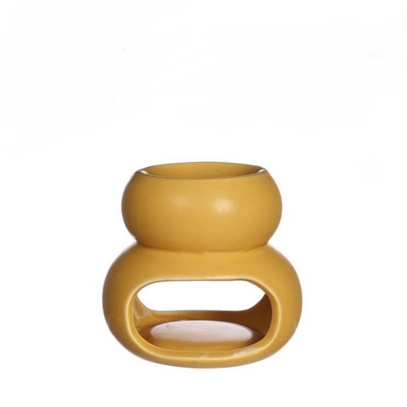 Chubby Geurbrander mosterdgeel Ø10xH9cm