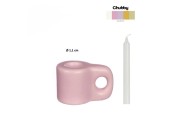 Chubby mini kaarsenhouder roze dia3x3,3c
