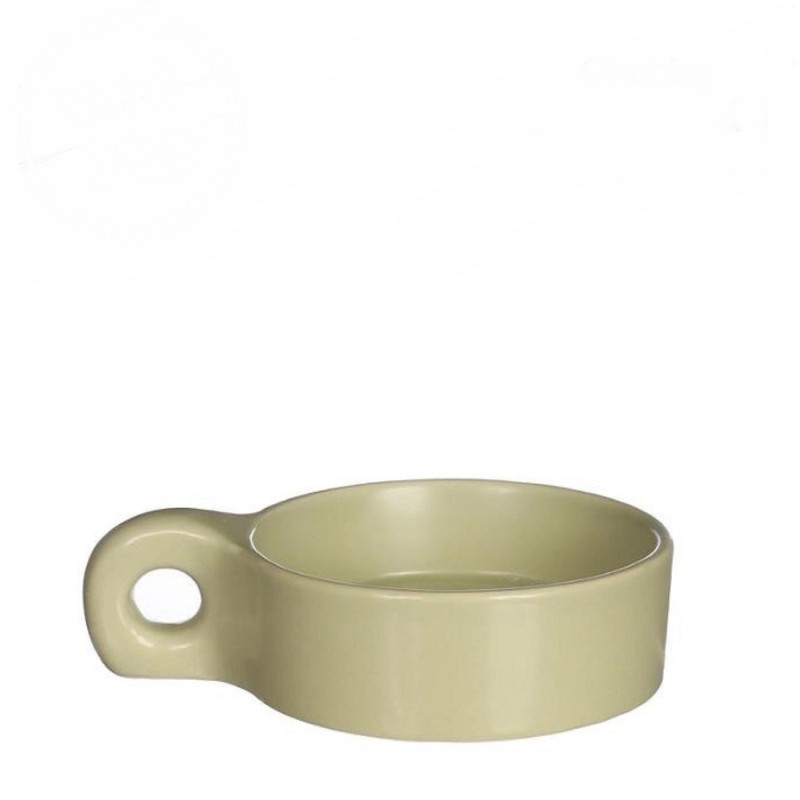 Chubby kaarsenhouder groen 13,5x9,5cm