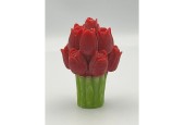 Geur tulpenbosje rood 10x6cm
