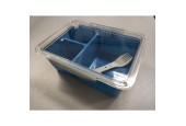 Lunchbox Met Vouwbare Vork 20x15x7cm Diepvries- En Magnetronbestendig