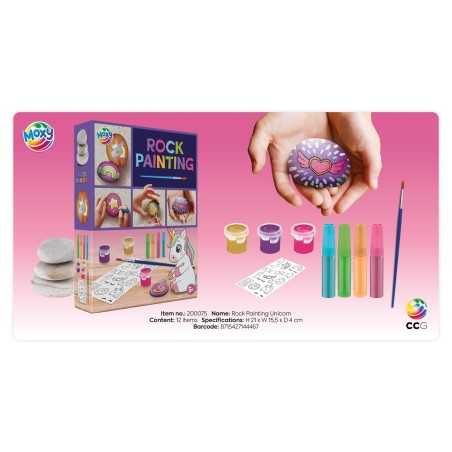 Moxy Unicorn Rock Painting
