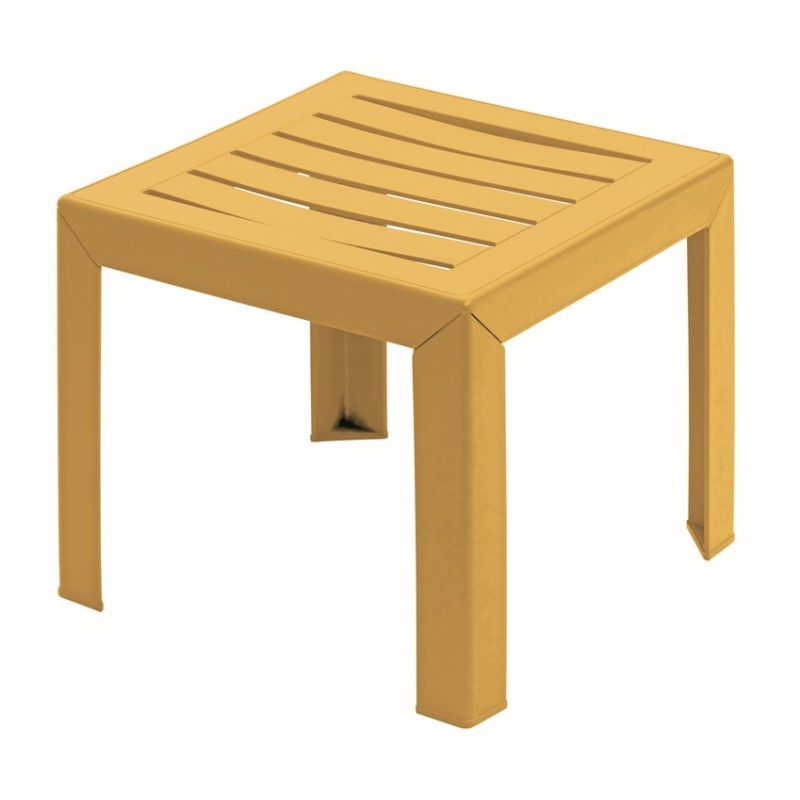 Miami bijzet tuintafel 40x40cm geel