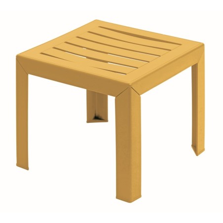 Miami bijzet tuintafel 40x40cm geel
