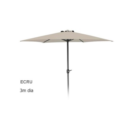Parasol 3 meter met draaimech Ecru