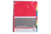 Tabbladen A4 23R Plastic blanco 10-Deli