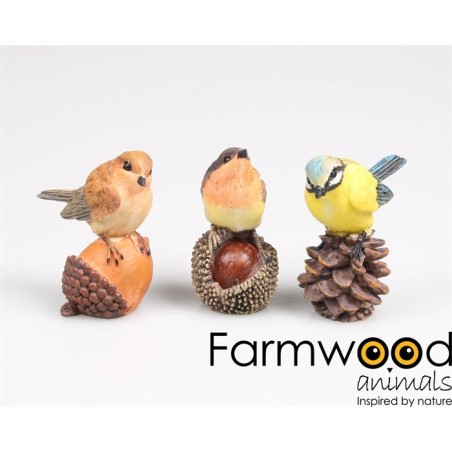 Tuinbeeld Vogel op noot 5x3x6 cm