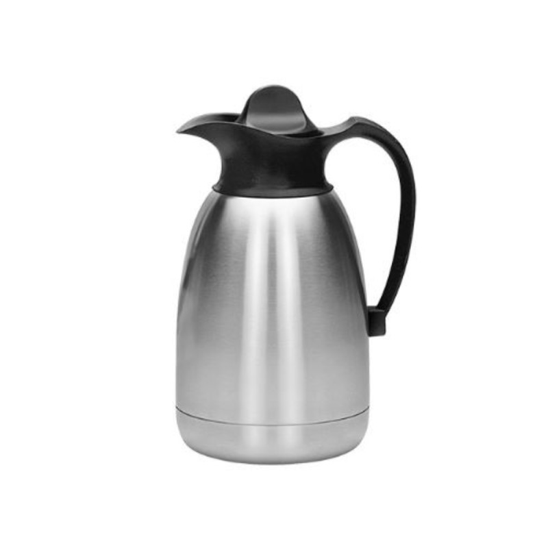 Isoleerkan RVS met zwarte schroefdop 3L