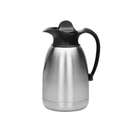 Isoleerkan RVS met zwarte schroefdop 3L