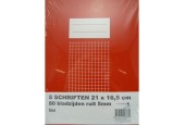 Schriften 5 st 21x16,5 cm ruit 5mm uni