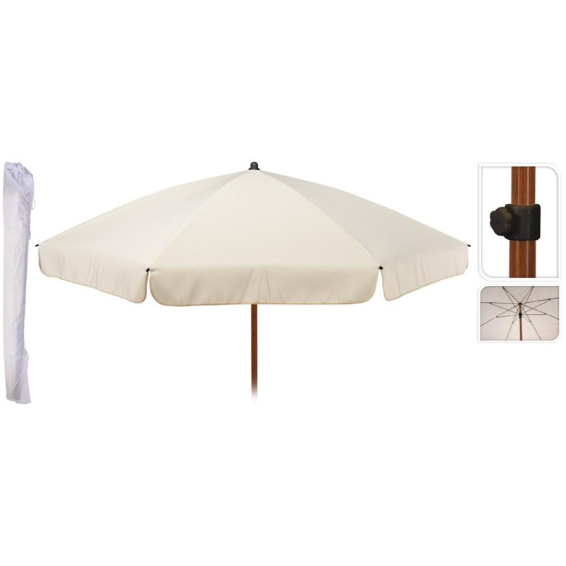 Tuinparasol 220cm ecru Tuinparasol 220cm ecru