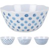 Schaal melamine Ø15,5xh8cm blauw/wit
