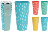 Bekerset 4-delig 400ml kunststof