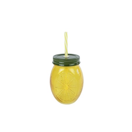 Citroen Drinkglas met rietje