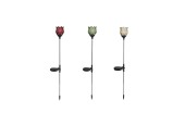 LED Solar tuinlamp tulp glas 9x9x79cm