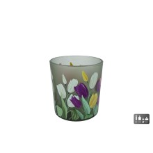 Theelicht Tulp glas 7,5x7,5x8cm