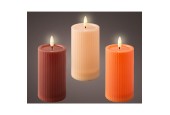 Solar kaars kunststof Ø7.5x12.5cm