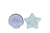 Bord glas Ø14cm schelp of ster