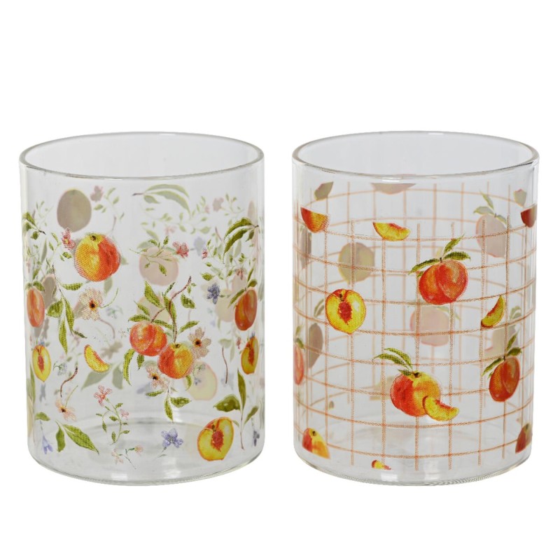 Drinkglas glas 500ml helder perzik