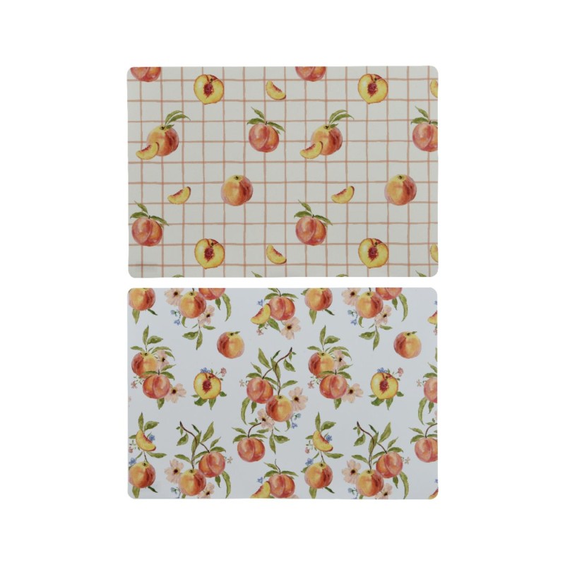 Placemat 42.5x29cm perzik dessin
