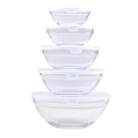 Alpina Glazen schalen met deksel 5-delig