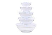 Alpina Glazen schalen met deksel 5-delig