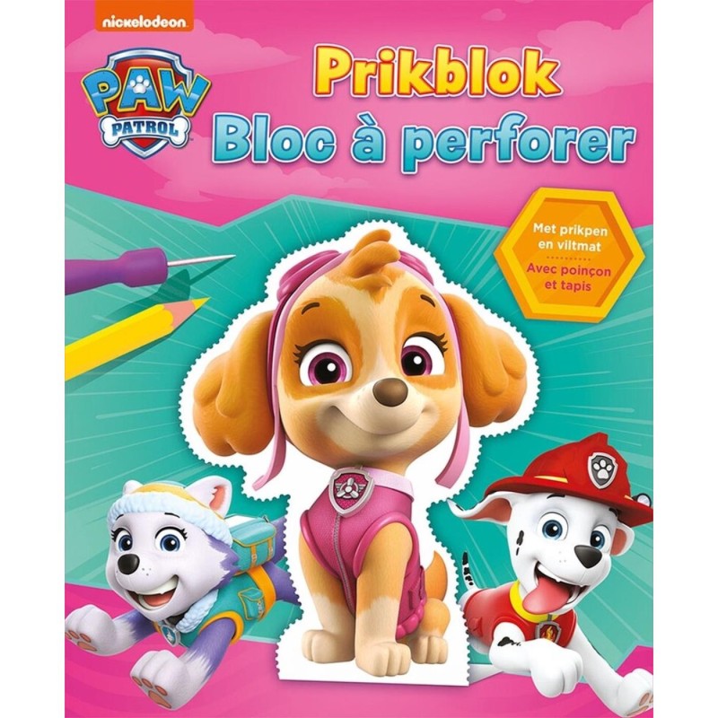 Deltas Paw Patrol prikblok roze