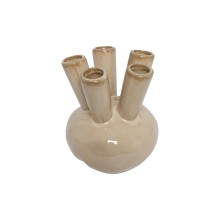 Tulpen vaas M beige 18,5x18,5x21cm